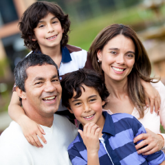 family of four people mum dad and kids